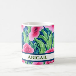 Aquarellfarbene Personalisierte Kaffeemaschine Tas Kaffeetasse
