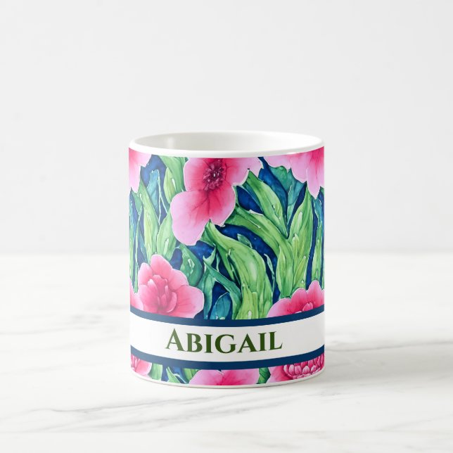 Aquarellfarbene Personalisierte Kaffeemaschine Tas Kaffeetasse (Mittel)