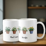 Aquarellfarbene Pflanze Blume mit Monogramm Pflanz Kaffeetasse<br><div class="desc">Aquarellfarbene Pflanze Blume mit Monogramm Pflanze Liebhaber Kaffee Tasse. Sie können Ihren eigenen Namen hinzufügen,  um Ihre persönlichen Wünsche zu erfüllen.</div>