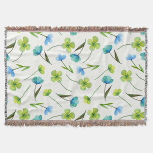 Aquarellfarbene Pflanze: Blumenmuster ohne Naht. Decke