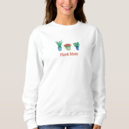Aquarellfarbene Pflanze und Sukkulturen Sweatshirt