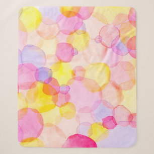 Aquarellfarbene Polka-Punkte nahtloses Muster Sherpadecke