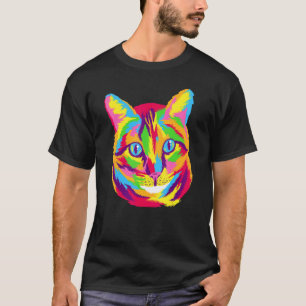 Aquarellfarbene Regenbogenfarben Besitzer Katzen T-Shirt