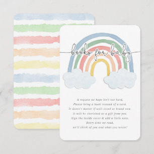 Aquarellfarbene Regenbogenpastellbücher für Babyge Begleitkarte