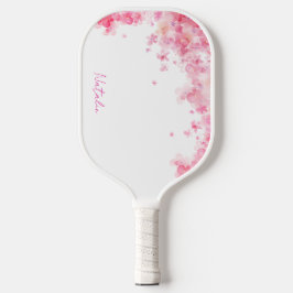 Aquarellfarbene, rosa Farbe Pickleball Schläger