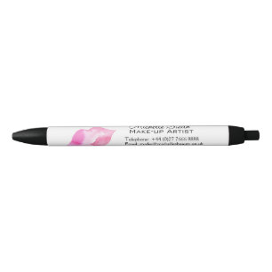 Aquarellfarbene Rosa Lippen Make-up Kugelschreiber