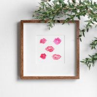 Aquarellfarbene Rosa Lippen Make-up