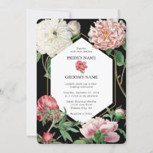 Aquarellfarbene Rosa-Peonies-Blume Hochzeiten Schw