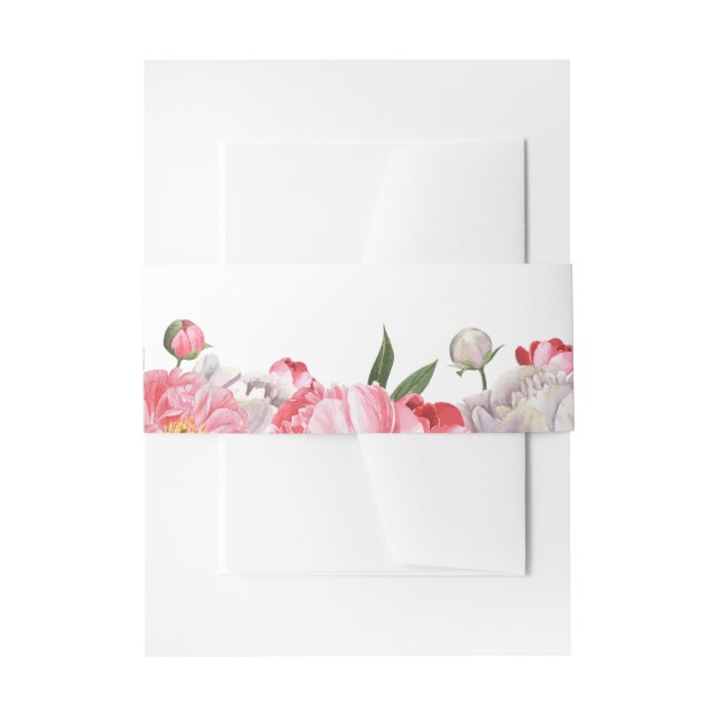 Aquarellfarbene, rosa und weiße Pfannkuchen Einladungsbanderole (Vorderseite Beispiel)