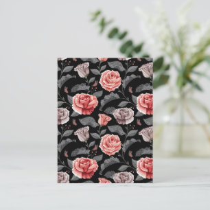 Aquarellfarbene Rose 15 Postkarte