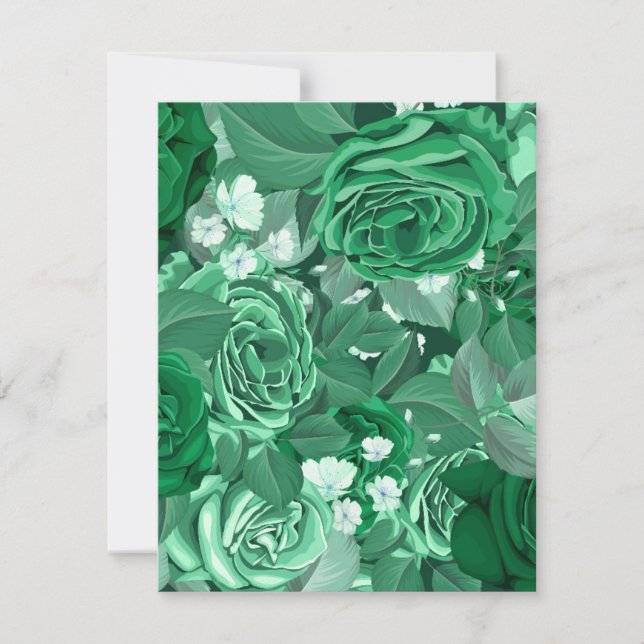Aquarellfarbene Rose 36 Mitteilungskarte (Vorderseite)