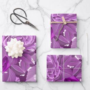 Aquarellfarbene Rose 38 Geschenkpapier Set