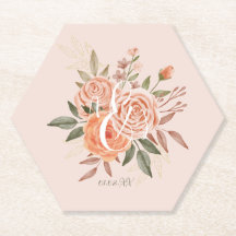 Aquarellfarbene Rose Blumenpfirsichpfirsiche Dustr