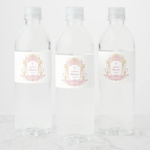 Aquarellfarbene Rose Wappen Taufe