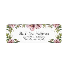 Aquarellfarbene Rücksendeadresse