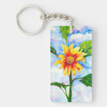Aquarellfarbene Sonnenblumenmalerei