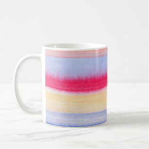 Aquarellfarbene Streifen.Streifen,Aquarell,Aqua Kaffeetasse