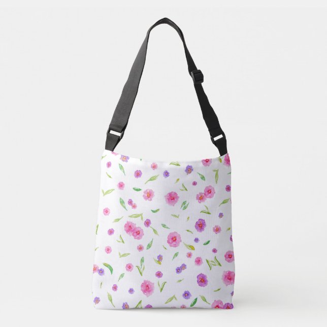 Aquarellfarbene Tasche | Blume Geschenke für Mama (Vorderseite)