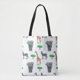 Aquarellfarbene Tiere ohne seapische Muster Tasche