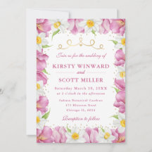 Aquarellfarbene Tulpen und Affodien Hochzeiten