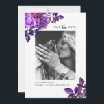 Aquarellfarbene violette Blumen. Foto Lilac Save The Date<br><div class="desc">Aquarell lila florale Save the Date Fotokarte. Bitte kontaktieren Sie mich,  wenn Sie zusätzliche Artikel benötigen.</div>