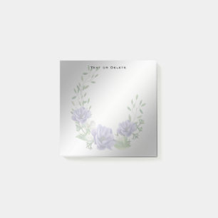 Aquarellfarbene violette Blumen Post it Notes Post-it Klebezettel