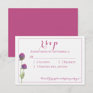 Aquarellfarbene Wildblume Rosa Blumenzwiebelblume  Einladung