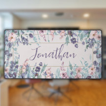 Aquarellfarbene Wildblumen Personalisiert