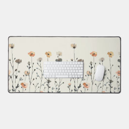 Aquarellfarbene Wildblumen Rustikal Botanisch Mini Schreibtischunterlage