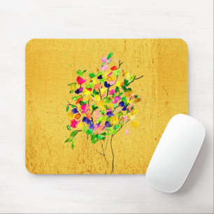 Aquarellfarbener Baum Mousepad