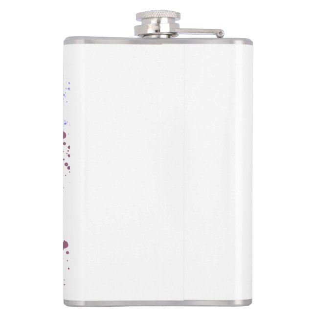 Aquarellfarbener Chamäleon Flachmann (Rückseite)