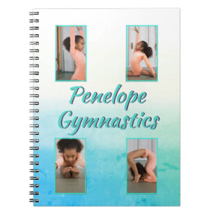 Aquarellfarbener Individuelle Name, Sport und Foto Notizblock