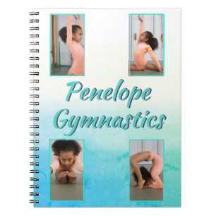 Aquarellfarbener Individuelle Name, Sport und Foto Notizblock