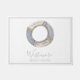 Aquarellfarbener Lebensraum Beach House Fußmatte