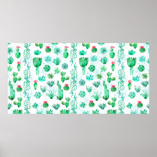 Aquarellfarbener, nahtloser Musterhintergrund mit Poster