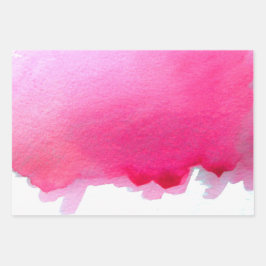 Aquarellfarbener Regenbogen Böhmisch-Rosa Geschenkpapier Set