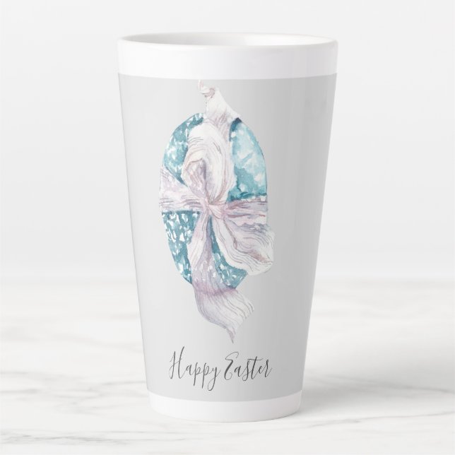 Aquarellfarbener Ribbon Wrapped Egon Oster Milchtasse (Vorderseite)
