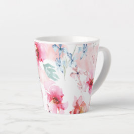 Aquarellfarbener Rosa Milchtasse