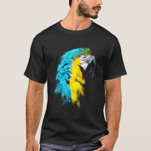 Aquarellfarbener Scarlet Macaw Parrot Bird Pa T-Shirt