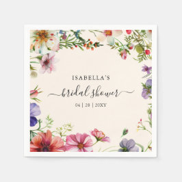 Aquarellfarbenes Brautparty Napkin Serviette
