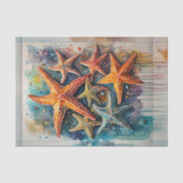 Aquarellfarbenes Dekodium der naukalen Sternenfisc Seidenpapier