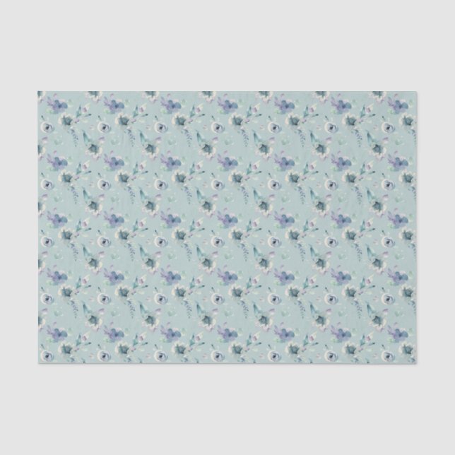 Aquarellfarbenes Gemustertes Brautparty Seidenpapier (Vorderseite)