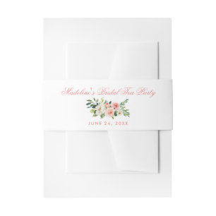 Aquarellfarbenes Pink Bridal Tee Party Einladungsbanderole