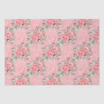 Aquarellfarbenes Shabby Chic Rosen und Polka-Punkt