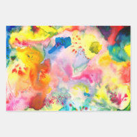 Aquarellfarbenes, texturiertes Gemälde mit lebhaft