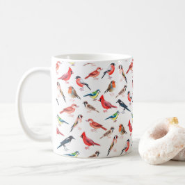 Aquarellfarbenes Vogelmuster Kaffeetasse