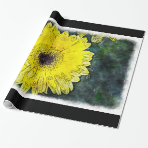 Aquarellfärbung auf weißem Groß Geschenkpapier