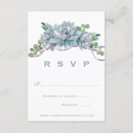Aquarellfärbung Echeveria mit Lila UAWG RSVP Karte