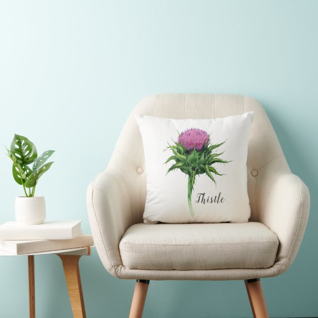 Aquarellfärbung Floral Kissen (Stuhl )