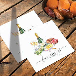 Aquarellfärbung - Koch Catering ID813 Quadratische Visitenkarte